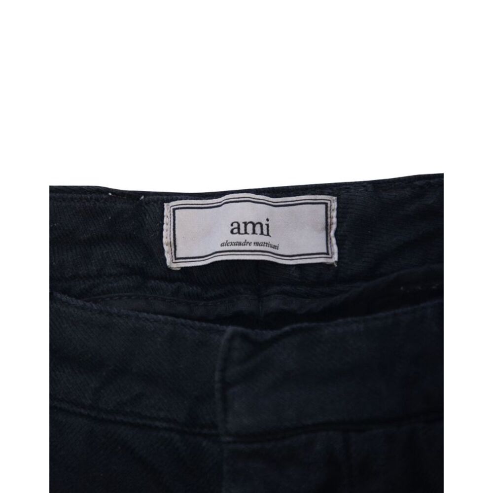 Ami Paris Regular Fit Pants in Black Cotton - Picture 3 of 5